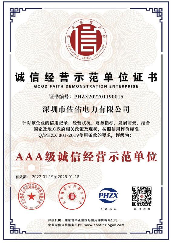誠信單位等榮譽(yù)證書